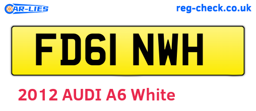 FD61NWH are the vehicle registration plates.