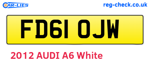 FD61OJW are the vehicle registration plates.