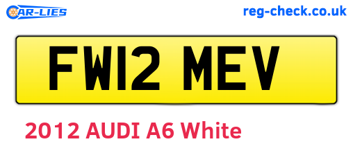 FW12MEV are the vehicle registration plates.