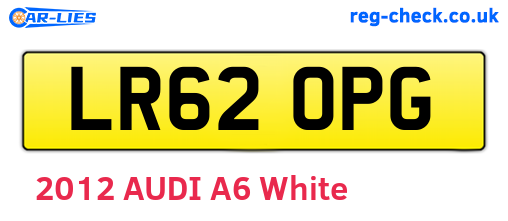 LR62OPG are the vehicle registration plates.