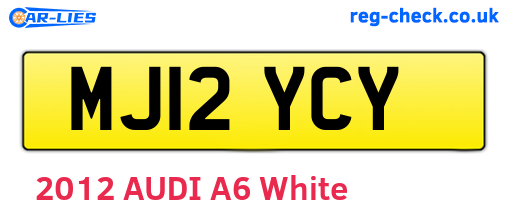 MJ12YCY are the vehicle registration plates.