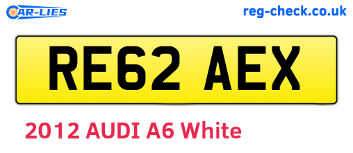 RE62AEX are the vehicle registration plates.