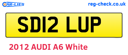 SD12LUP are the vehicle registration plates.