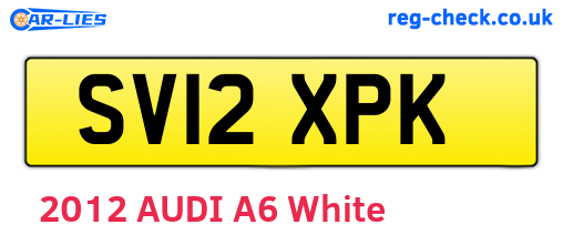 SV12XPK are the vehicle registration plates.