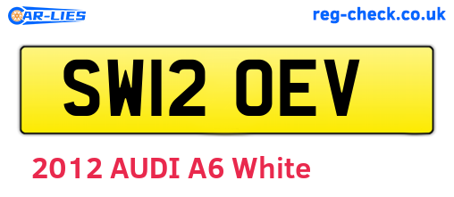 SW12OEV are the vehicle registration plates.