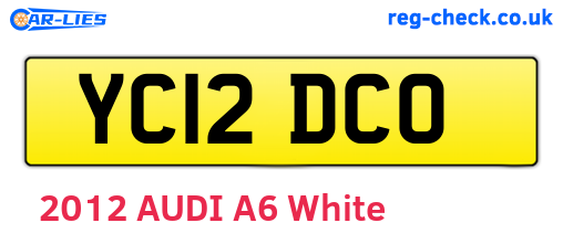 YC12DCO are the vehicle registration plates.