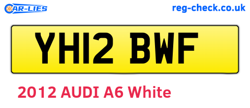 YH12BWF are the vehicle registration plates.