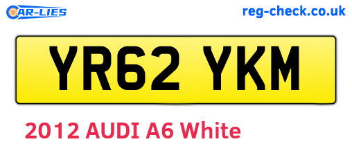 YR62YKM are the vehicle registration plates.