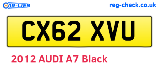 CX62XVU are the vehicle registration plates.
