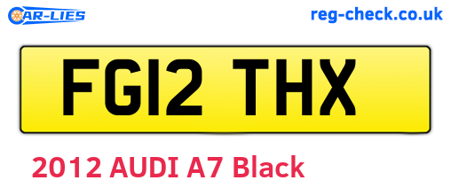 FG12THX are the vehicle registration plates.