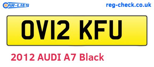 OV12KFU are the vehicle registration plates.
