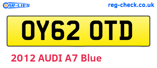 OY62OTD are the vehicle registration plates.