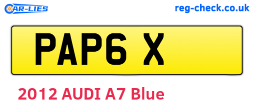 PAP6X are the vehicle registration plates.