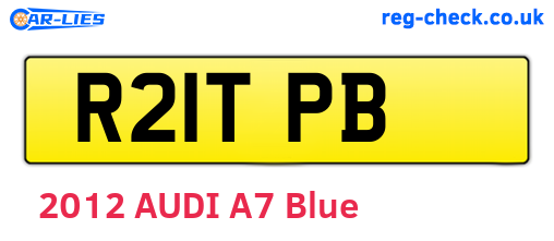 R21TPB are the vehicle registration plates.
