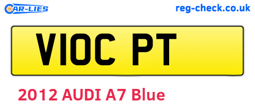 V10CPT are the vehicle registration plates.
