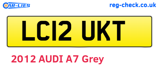 LC12UKT are the vehicle registration plates.
