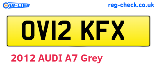 OV12KFX are the vehicle registration plates.