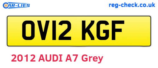 OV12KGF are the vehicle registration plates.