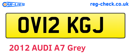 OV12KGJ are the vehicle registration plates.
