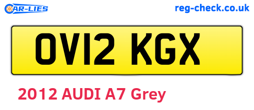 OV12KGX are the vehicle registration plates.
