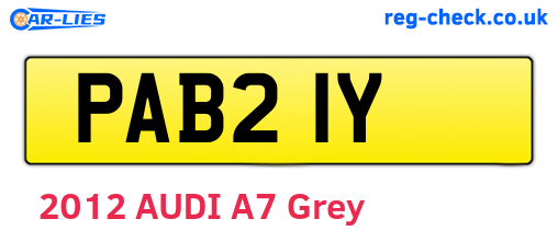 PAB21Y are the vehicle registration plates.