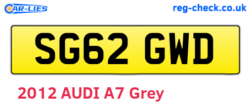SG62GWD are the vehicle registration plates.