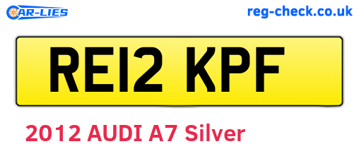 RE12KPF are the vehicle registration plates.