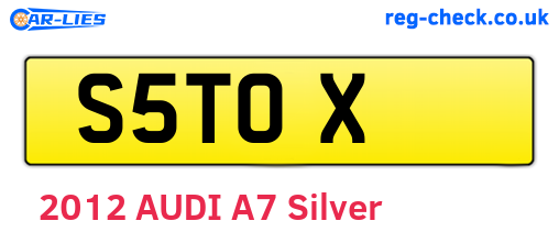 S5TOX are the vehicle registration plates.