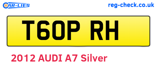 T60PRH are the vehicle registration plates.