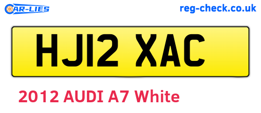 HJ12XAC are the vehicle registration plates.