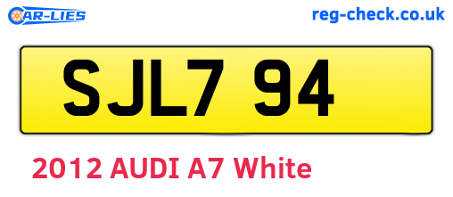 SJL794 are the vehicle registration plates.