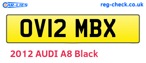 OV12MBX are the vehicle registration plates.