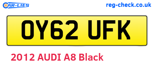 OY62UFK are the vehicle registration plates.