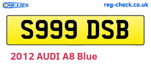 S999DSB are the vehicle registration plates.