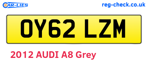 OY62LZM are the vehicle registration plates.