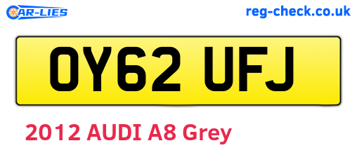 OY62UFJ are the vehicle registration plates.