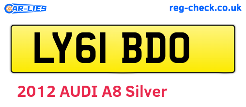LY61BDO are the vehicle registration plates.