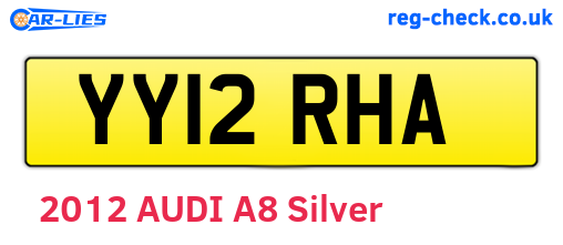 YY12RHA are the vehicle registration plates.
