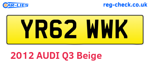 YR62WWK are the vehicle registration plates.
