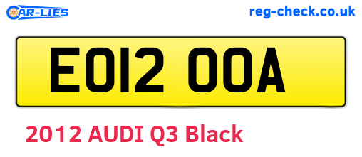 EO12OOA are the vehicle registration plates.