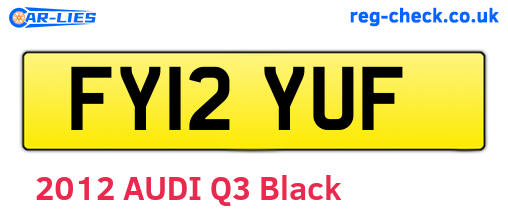 FY12YUF are the vehicle registration plates.