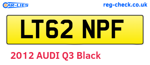 LT62NPF are the vehicle registration plates.