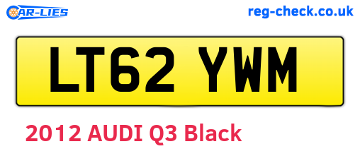 LT62YWM are the vehicle registration plates.