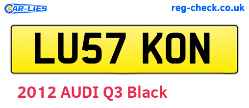 LU57KON are the vehicle registration plates.