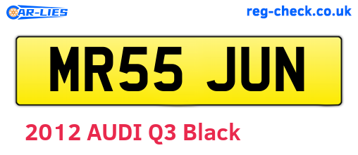 MR55JUN are the vehicle registration plates.