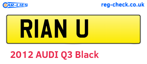 R1ANU are the vehicle registration plates.