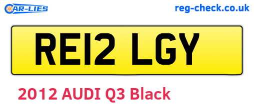 RE12LGY are the vehicle registration plates.