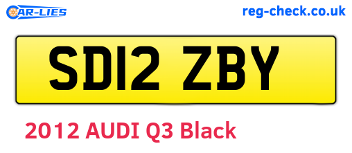 SD12ZBY are the vehicle registration plates.