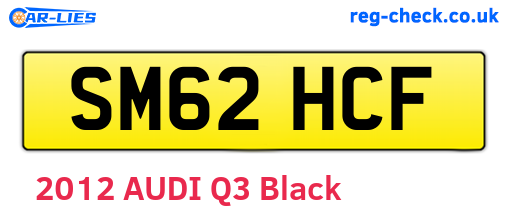 SM62HCF are the vehicle registration plates.