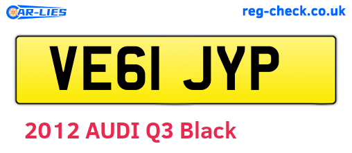 VE61JYP are the vehicle registration plates.